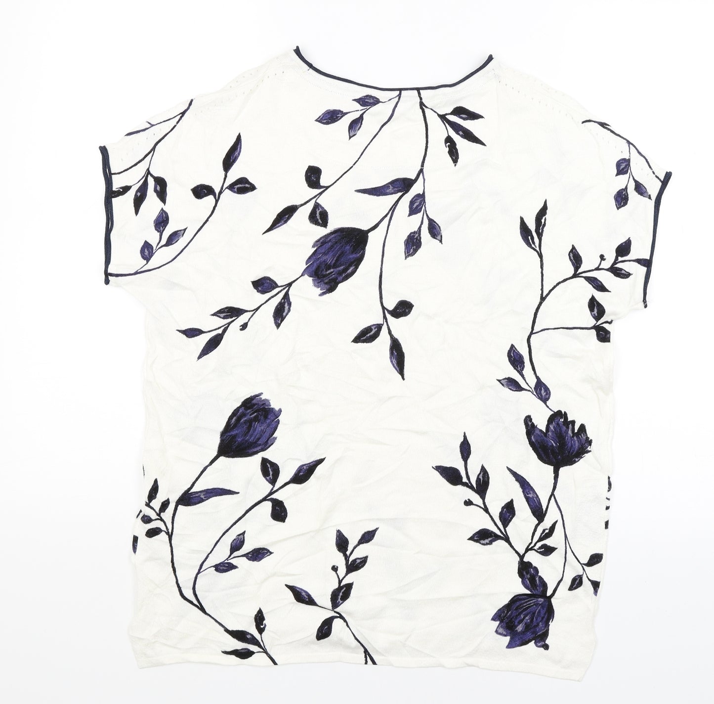 NEXT Womens White Floral  Basic T-Shirt Size 10