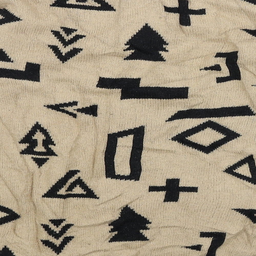 FOREVER 21 Womens Beige   Pullover Jumper Size M  - Symbols