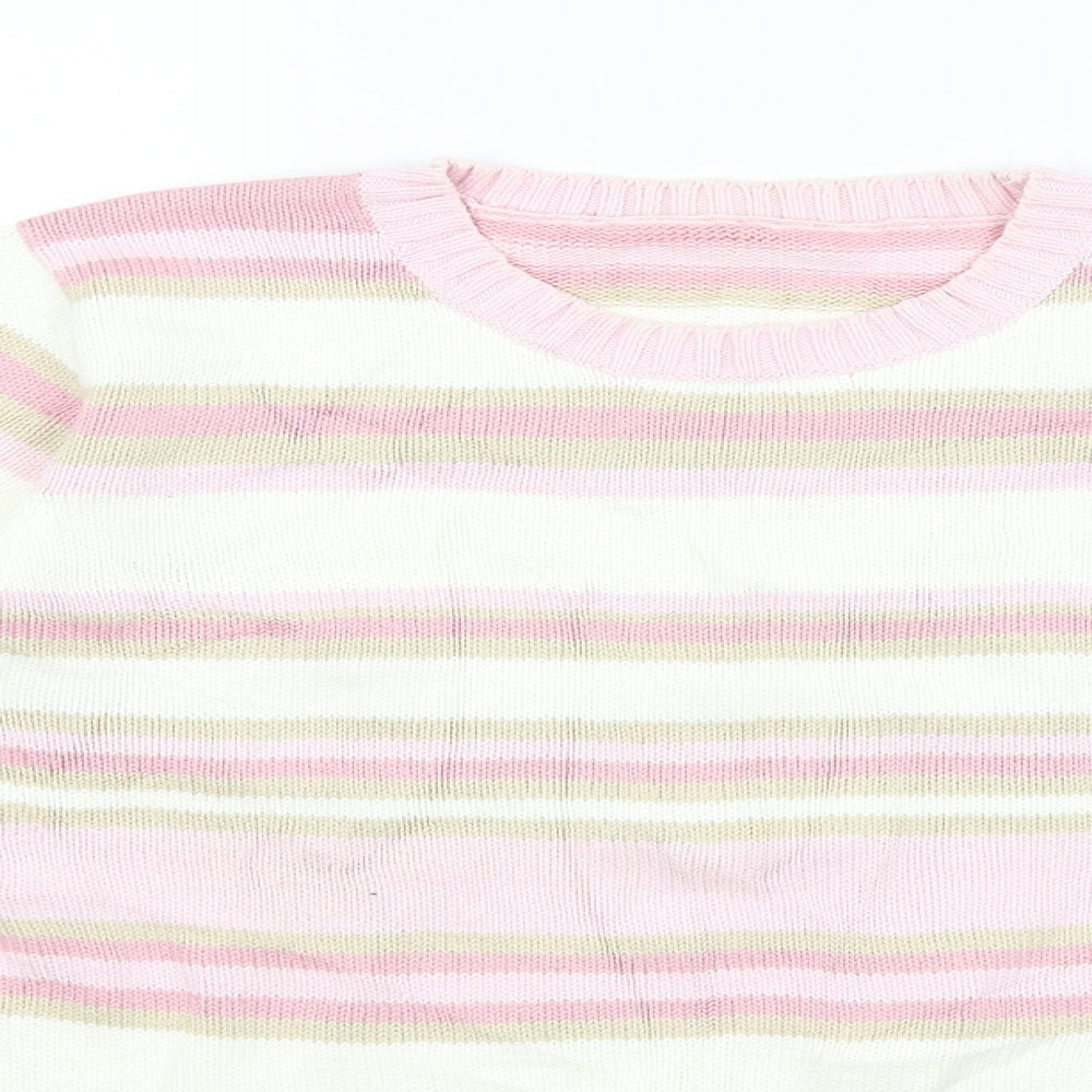 BHS Womens Pink Striped  Pullover Jumper Size 18