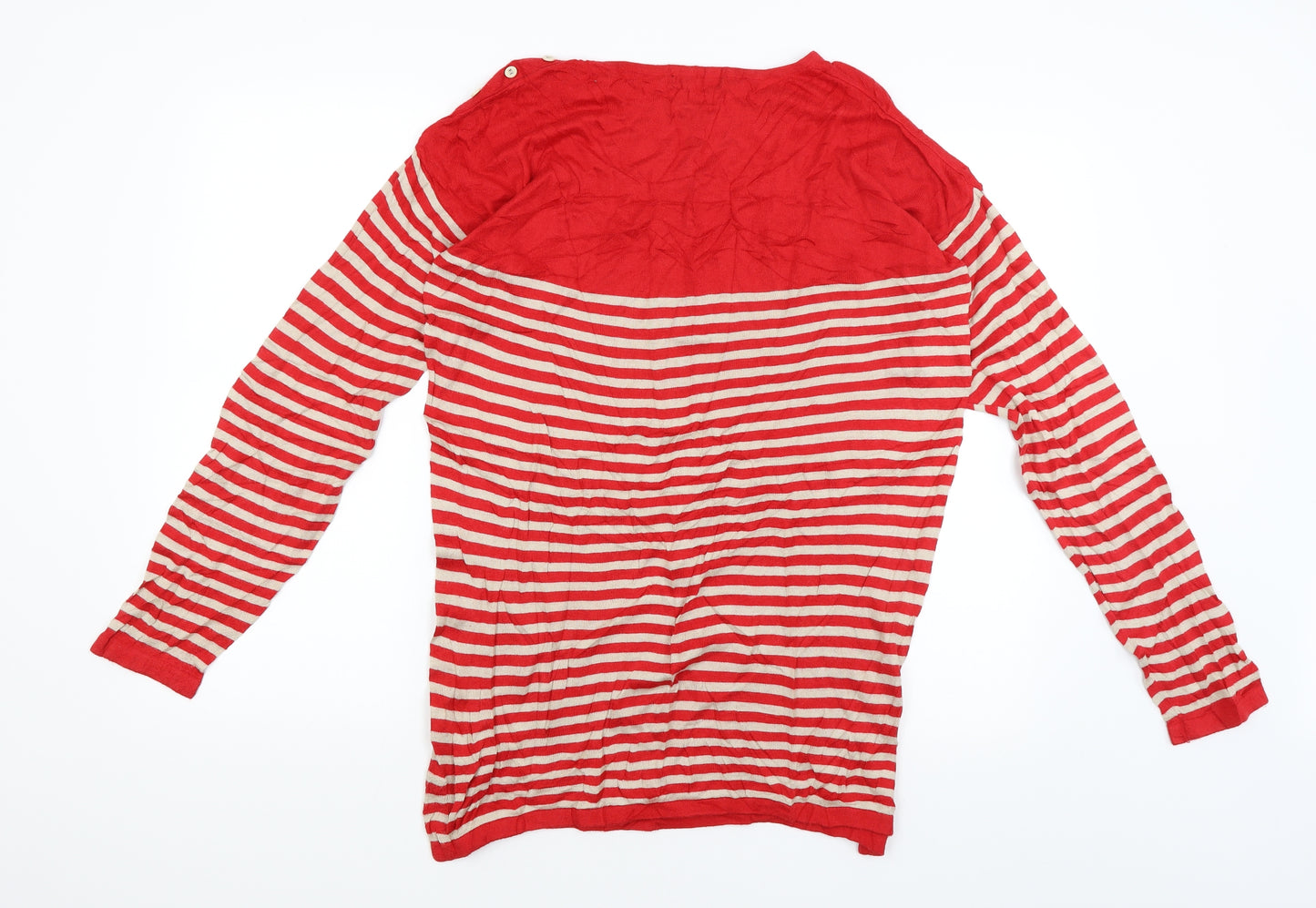 Atmosphere Womens Red Striped  Basic T-Shirt Size 12