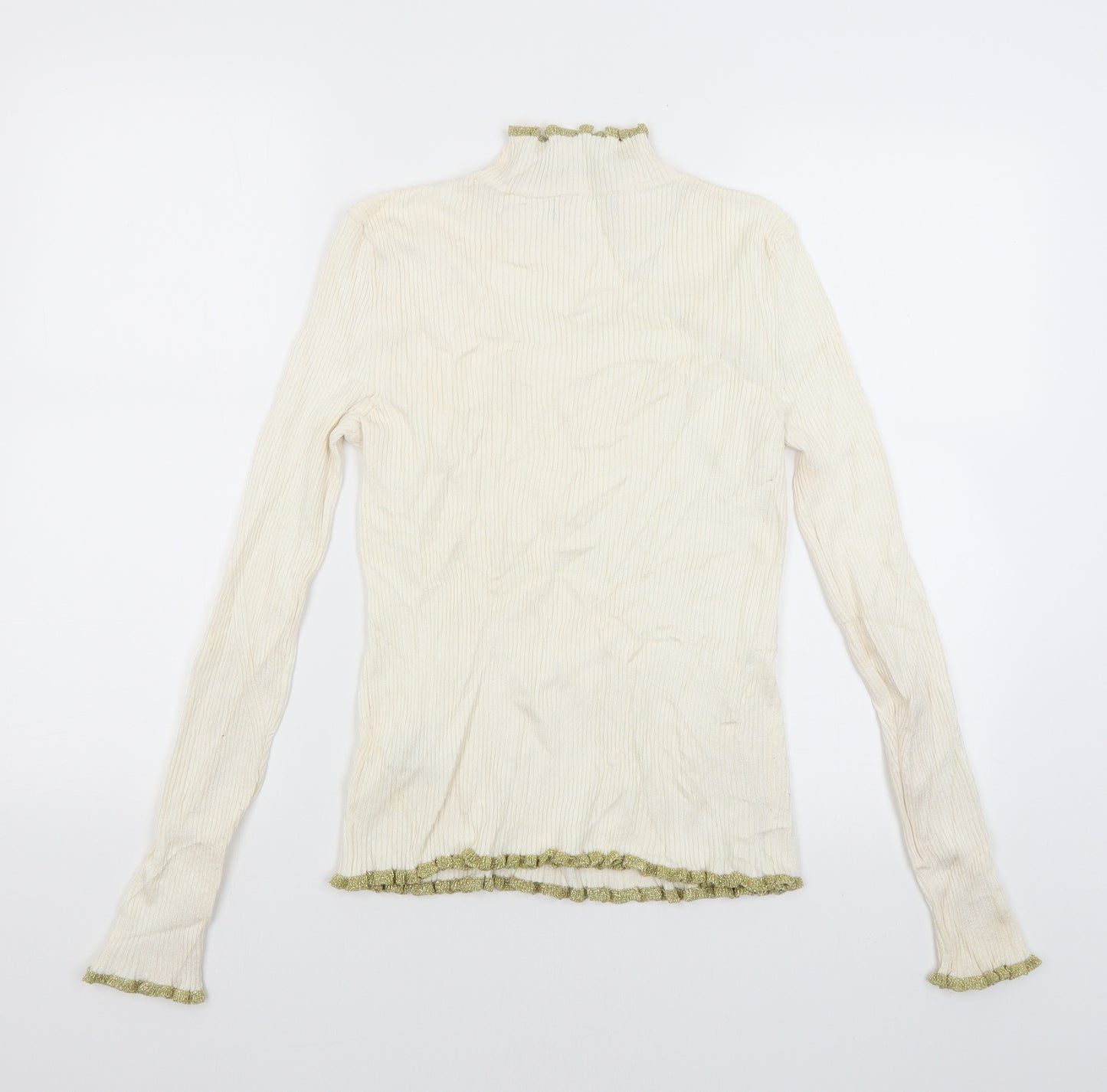 M&S Womens Ivory   Basic T-Shirt Size 10