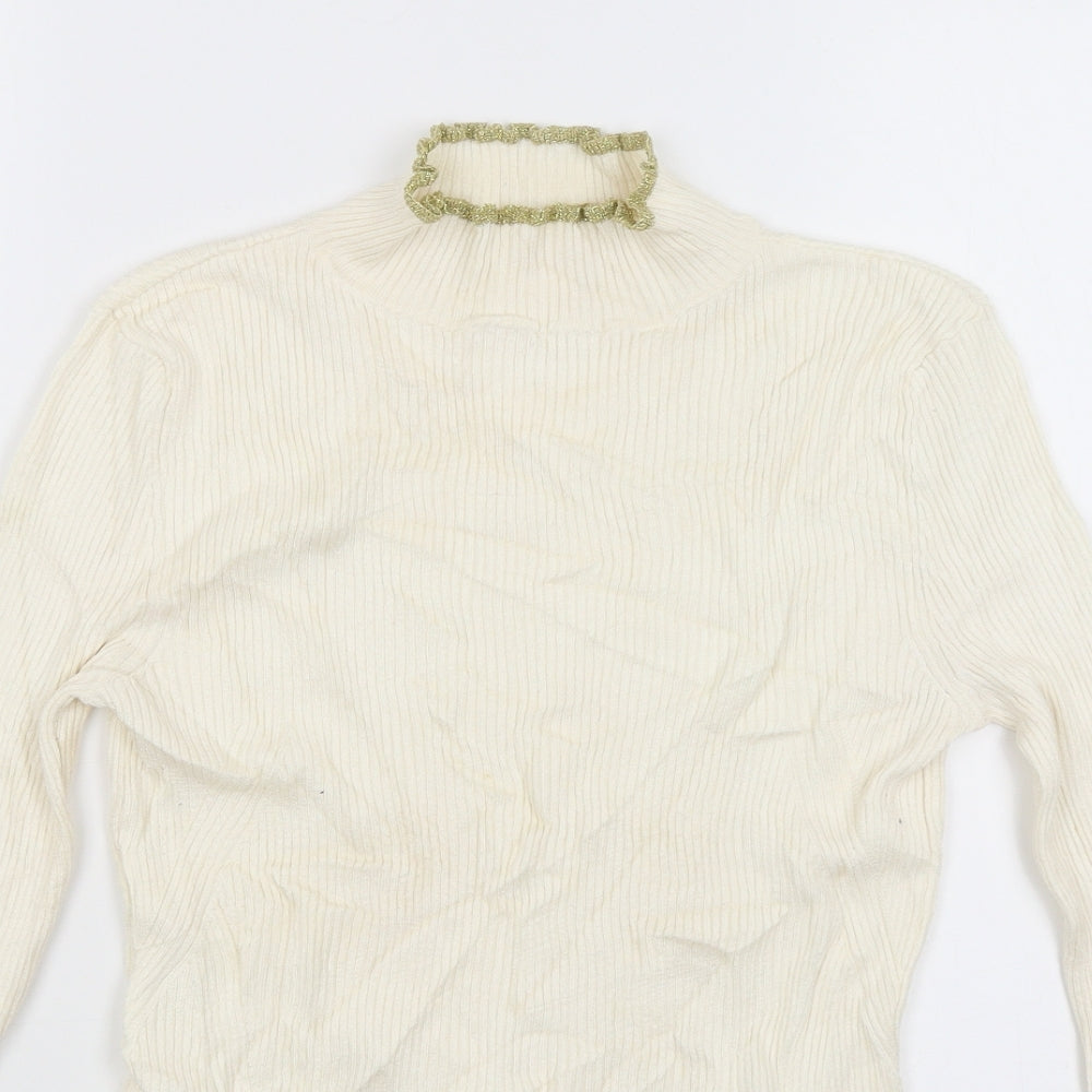 M&S Womens Ivory   Basic T-Shirt Size 10