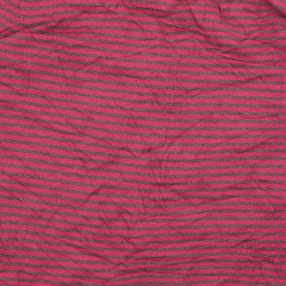 Fat Face Womens Pink Striped  Basic T-Shirt Size 12
