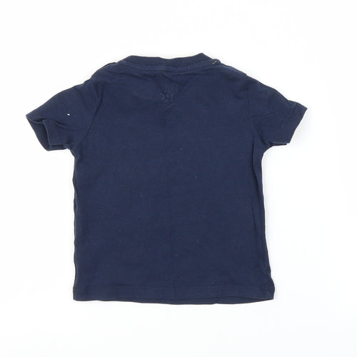 Fred & Flo Boys Blue   Basic T-Shirt Size 9-12 Months
