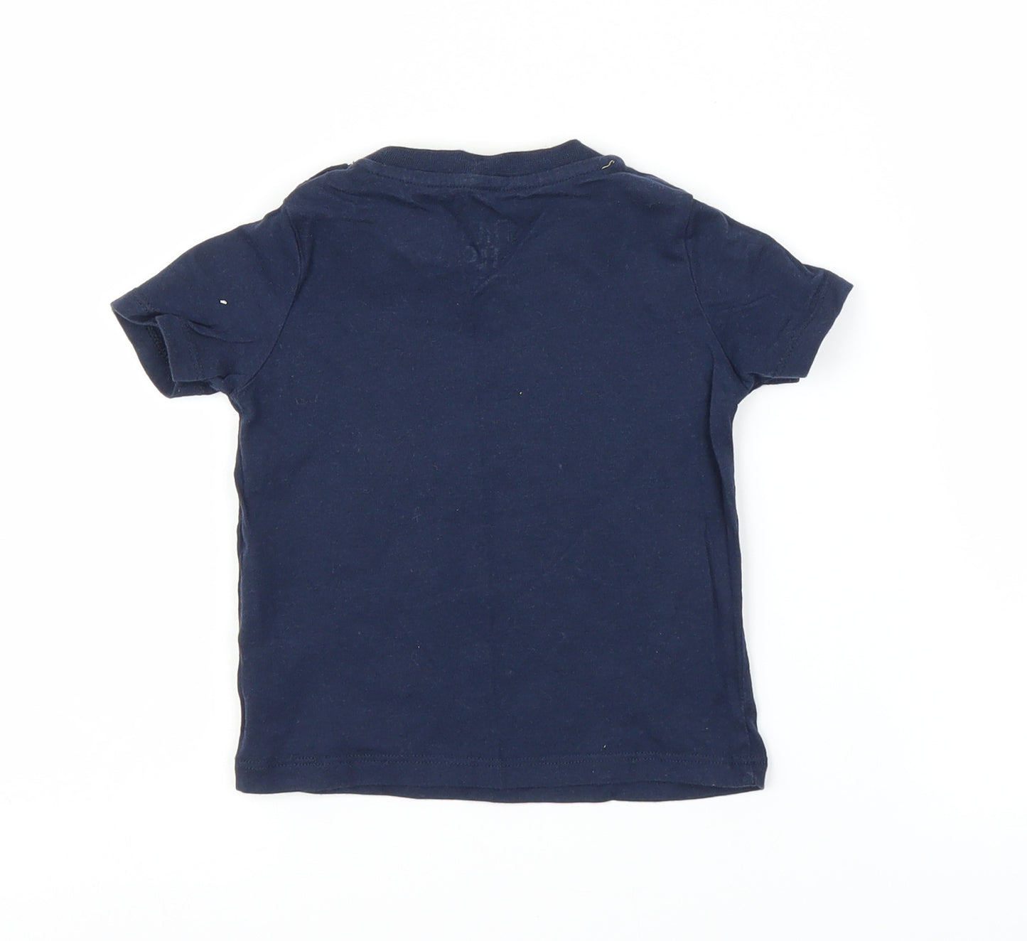 Fred & Flo Boys Blue   Basic T-Shirt Size 9-12 Months