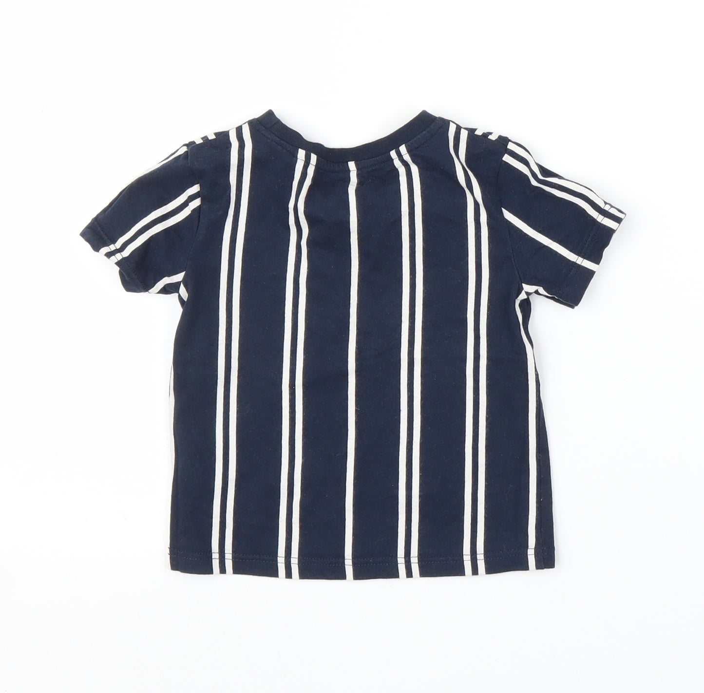 River Island Boys Blue Striped  Basic T-Shirt Size 9-12 Months