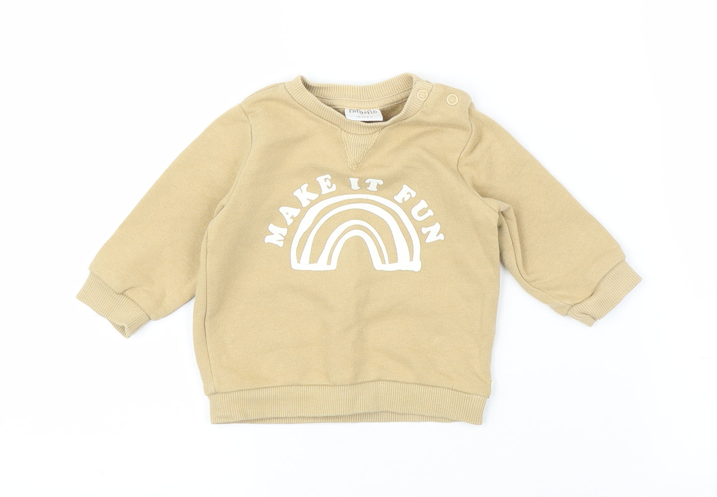 Fred & Flo Baby Beige   Pullover Jumper Size 0-3 Months