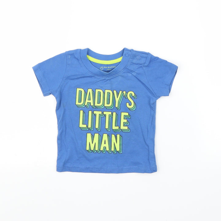 Primark Boys Blue   Basic T-Shirt Size 6-9 Months