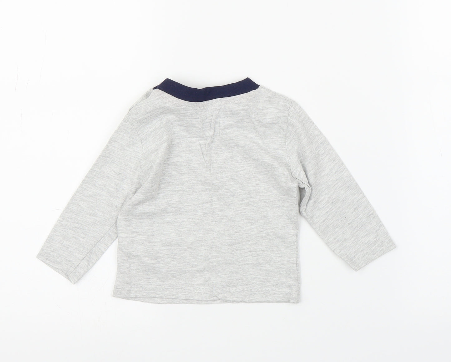 Primark Boys Grey   Basic T-Shirt Size 6-9 Months