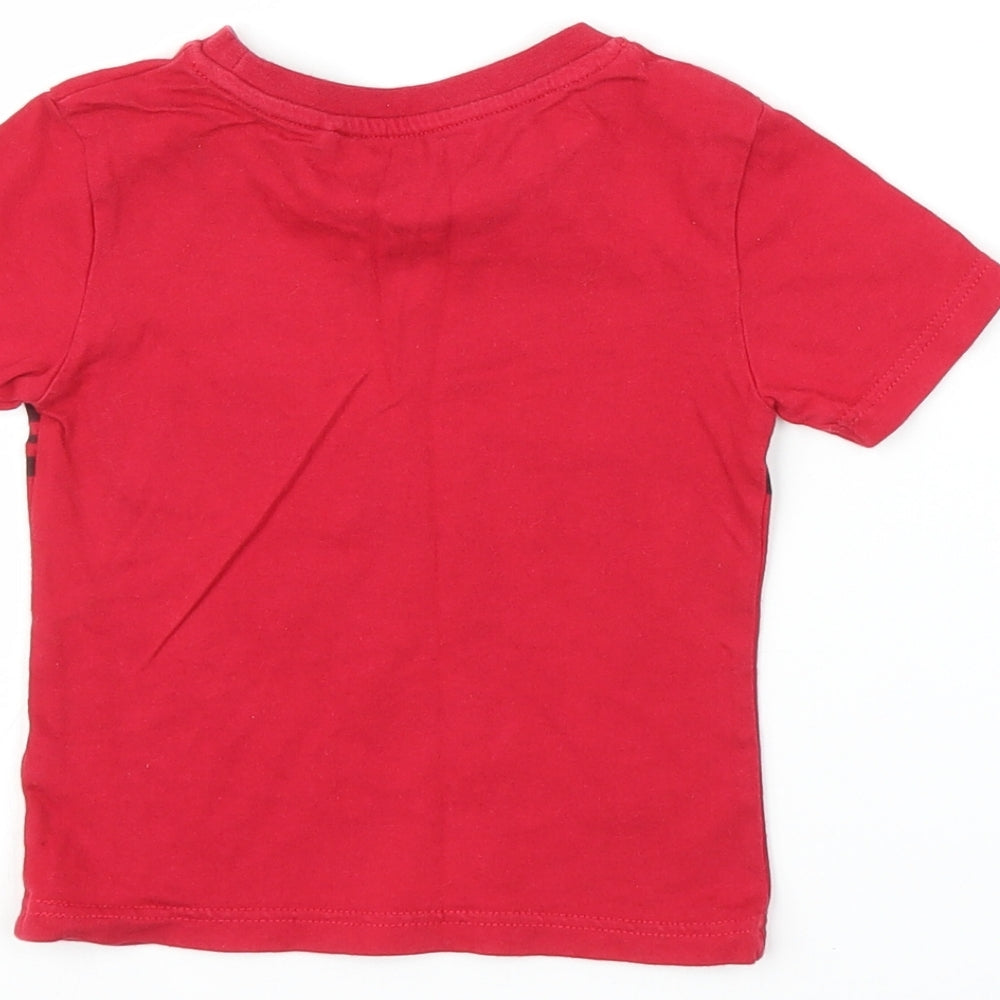 River Island Boys Red   Basic T-Shirt Size 6-9 Months