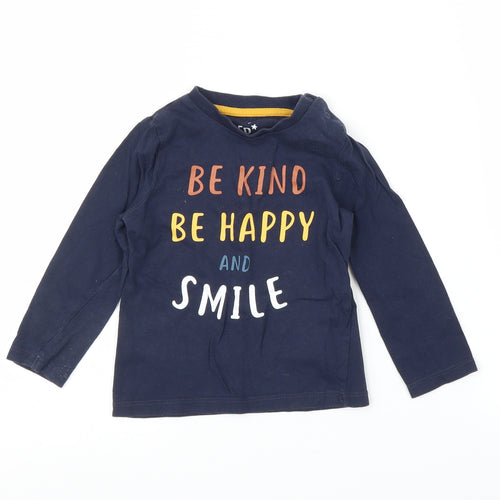 Fred & Flo Boys Blue   Basic T-Shirt Size 9-12 Months