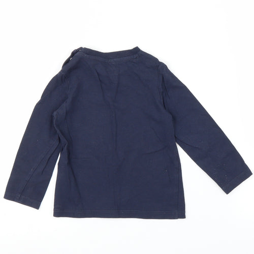Fred & Flo Boys Blue   Basic T-Shirt Size 9-12 Months