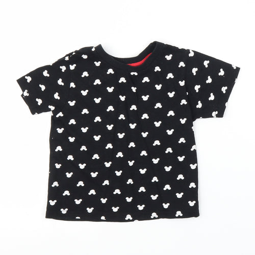 Primark Baby Black   Basic T-Shirt Size 18-24 Months  - Disney
