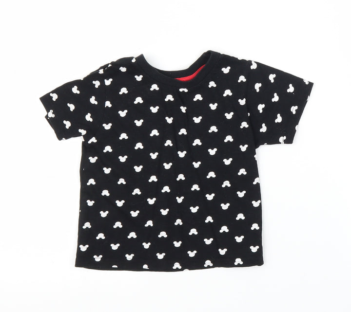 Primark Baby Black Basic T-Shirt Size 18-24 Months - Disney