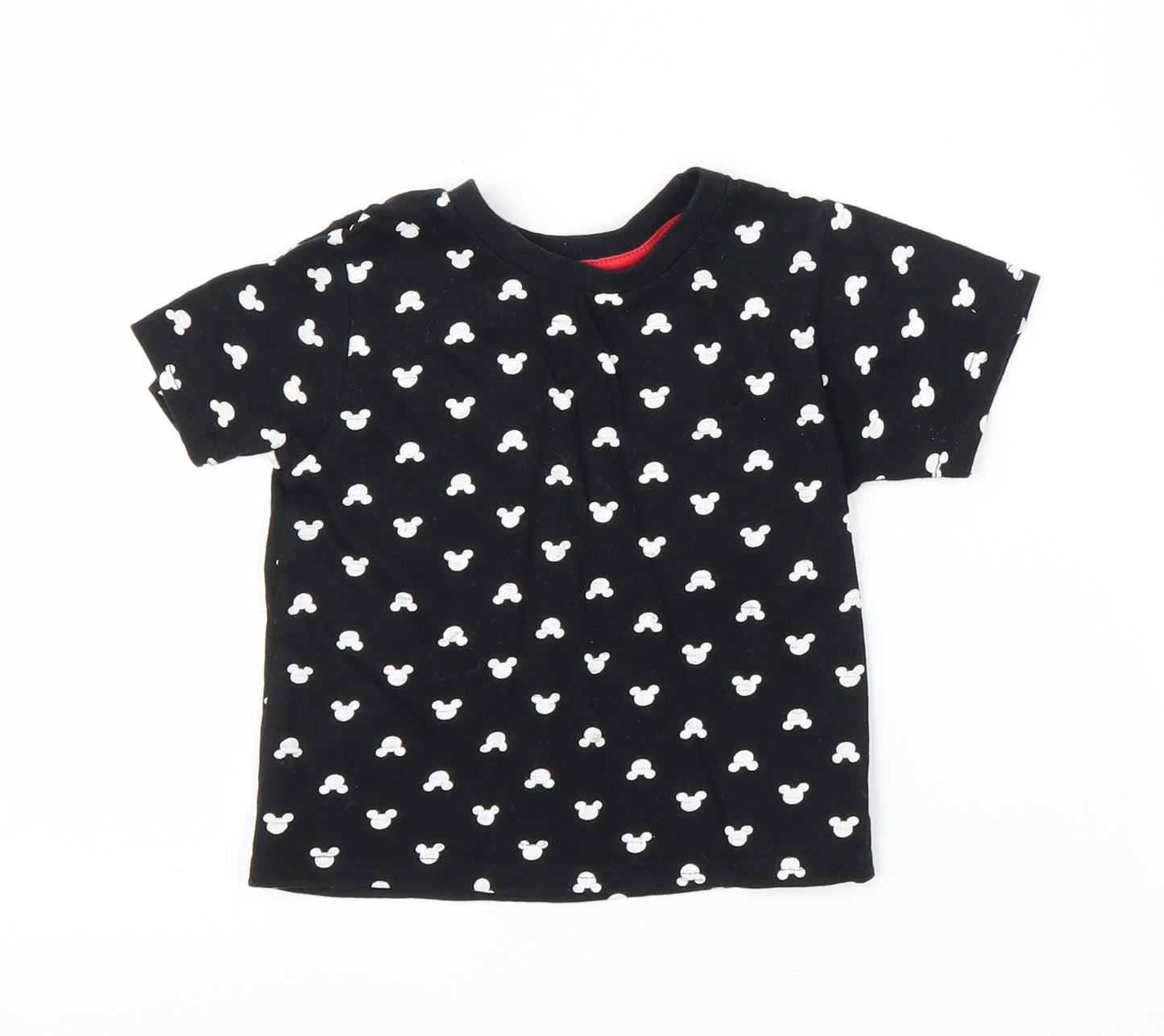 Primark Baby Black   Basic T-Shirt Size 18-24 Months  - Disney