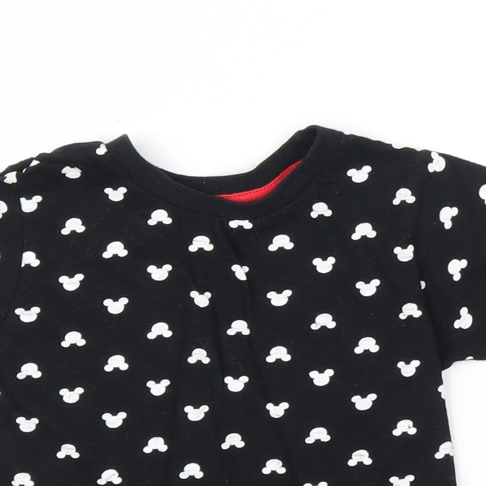 Primark Baby Black   Basic T-Shirt Size 18-24 Months  - Disney
