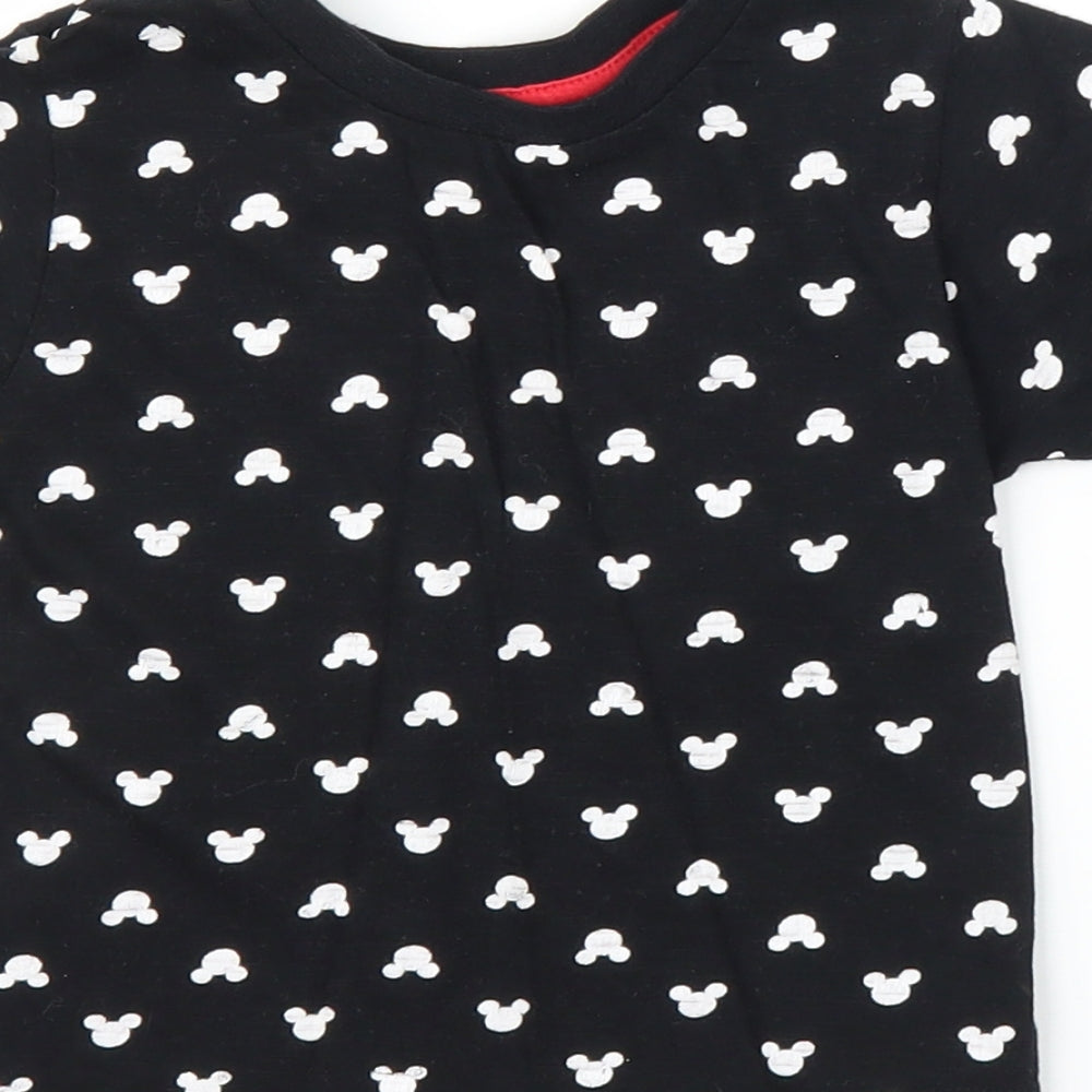 Primark Baby Black   Basic T-Shirt Size 18-24 Months  - Disney