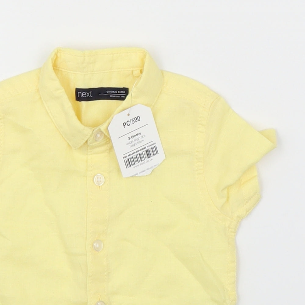 NEXT Baby Yellow   Basic Button-Up Size 3-6 Months