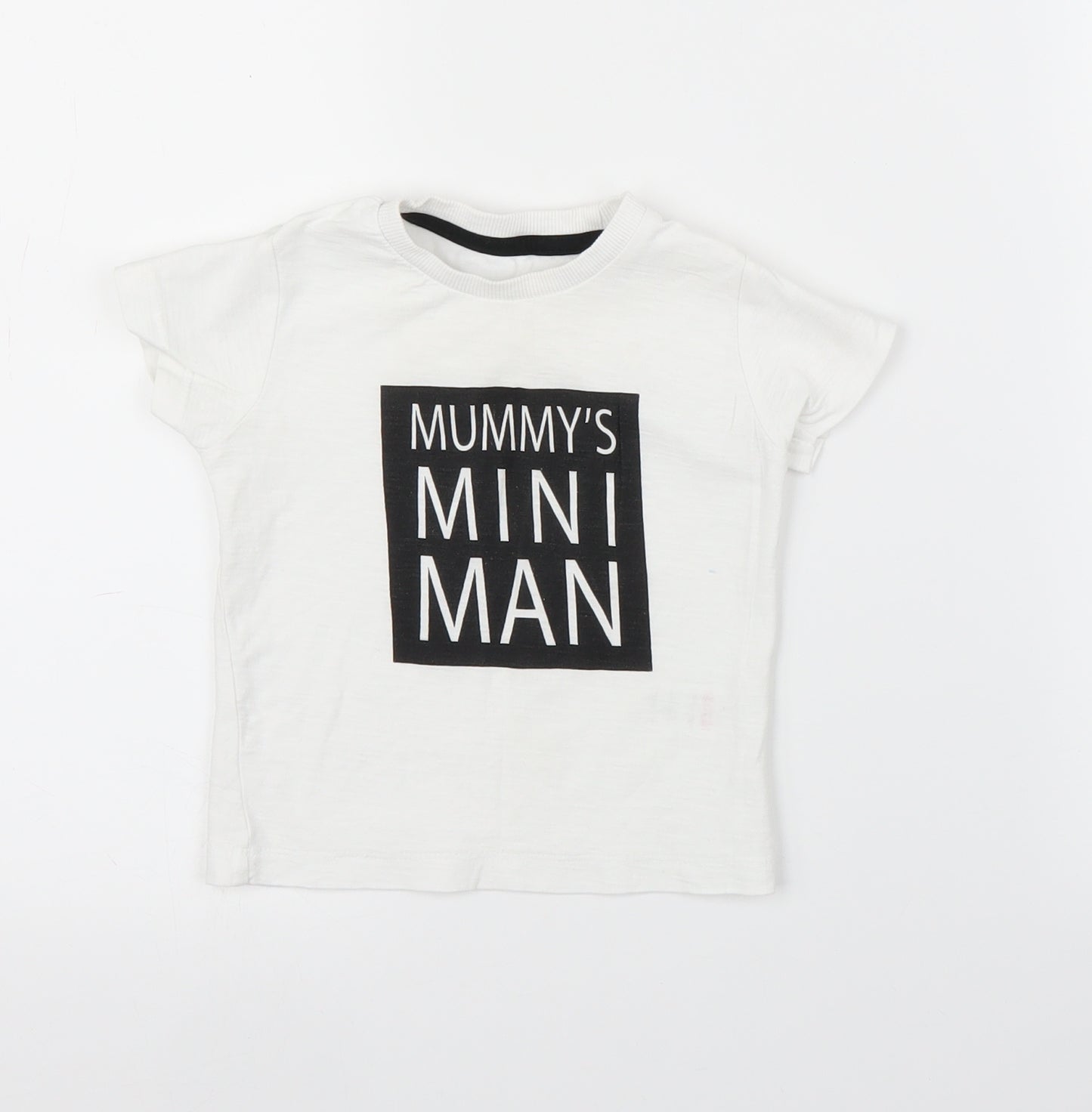 Matalan Boys White   Basic T-Shirt Size 9-12 Months