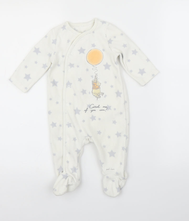 Disney Baby White   Babygrow One-Piece Size 3-6 Months  - Winnie The Pooh