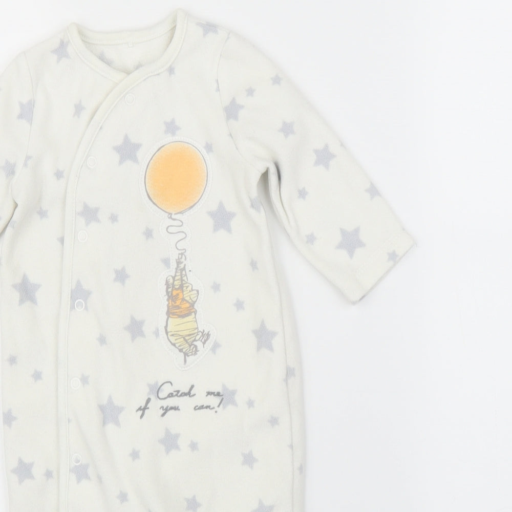 Disney Baby White   Babygrow One-Piece Size 3-6 Months  - Winnie The Pooh