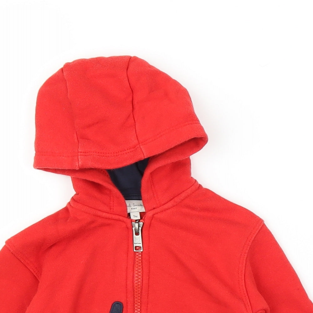 Paul Smith Boys Red   Full Zip Jumper Size 9-12 Months