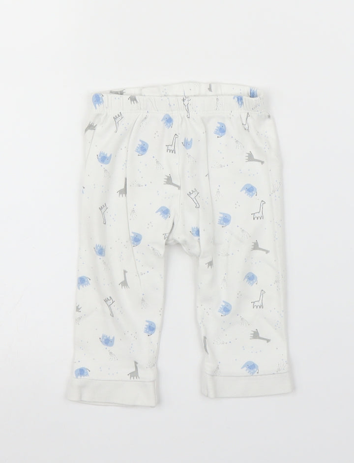 Mothercare Baby White   Sweatpants Leggings Size 6-9 Months