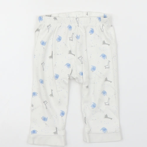Mothercare Baby White   Sweatpants Leggings Size 6-9 Months