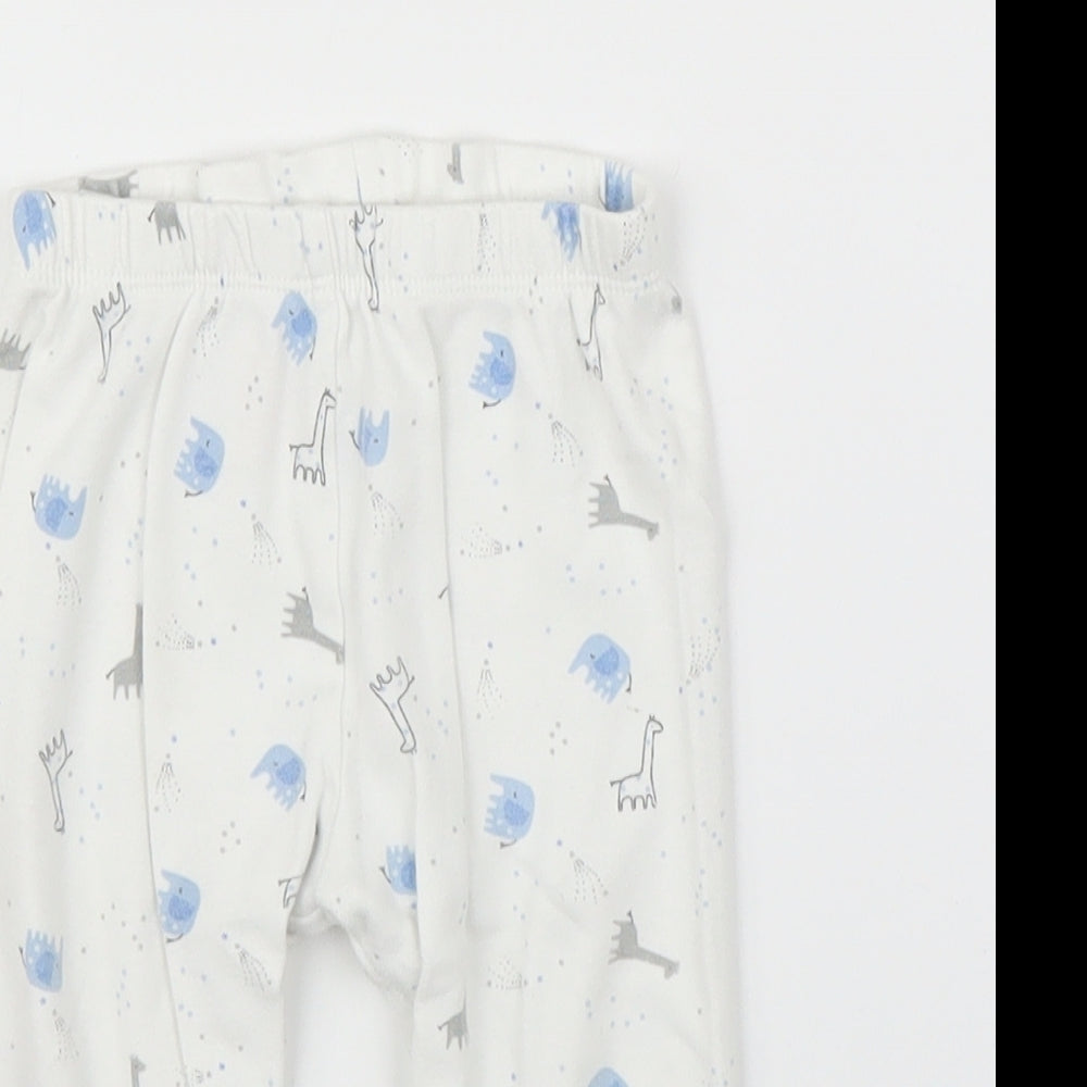 Mothercare Baby White   Sweatpants Leggings Size 6-9 Months
