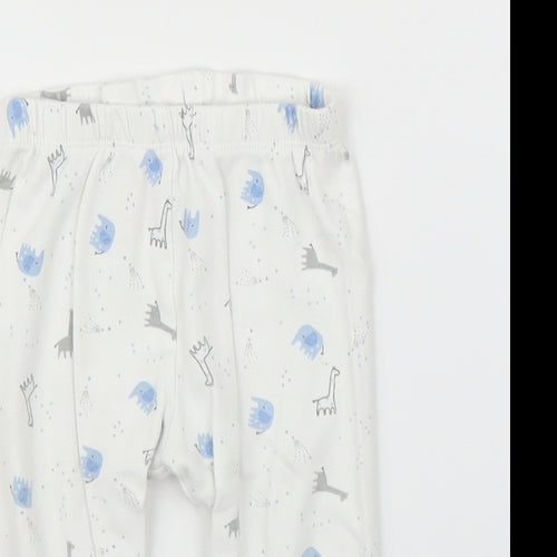 Mothercare Baby White   Sweatpants Leggings Size 6-9 Months
