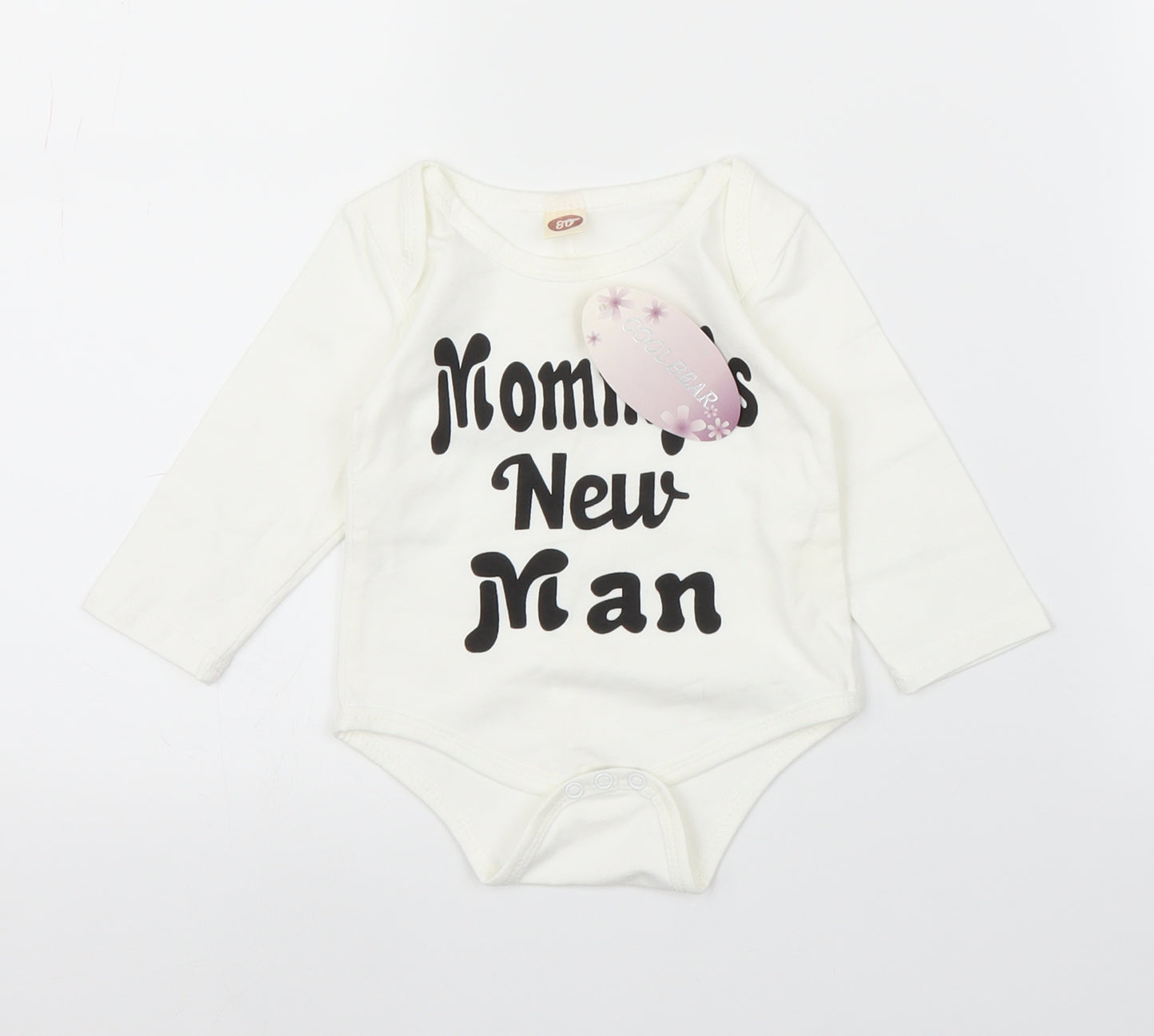 Cool Bear Boys White   Babygrow One-Piece Size 9-12 Months