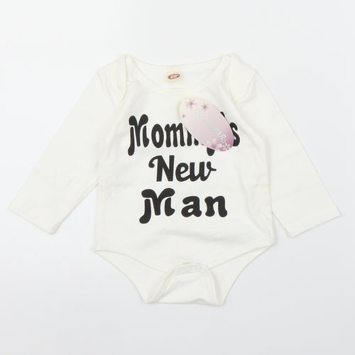 Cool Bear Boys White   Babygrow One-Piece Size 9-12 Months