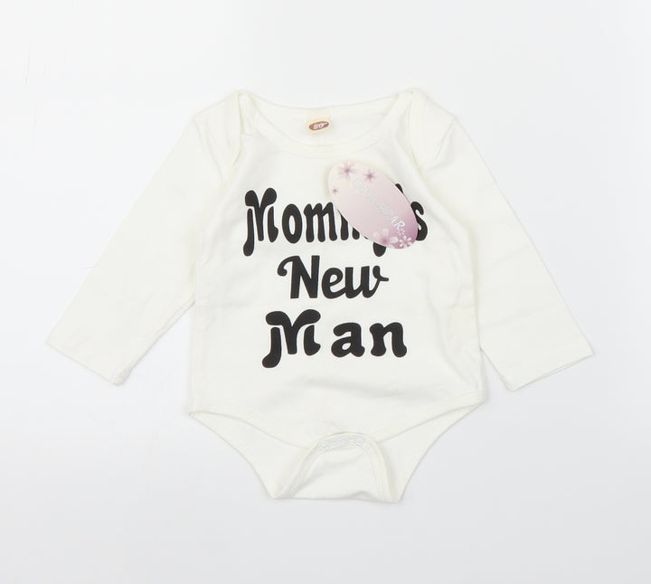 Cool Bear Boys White Babygrow One-Piece Size 9-12 Months