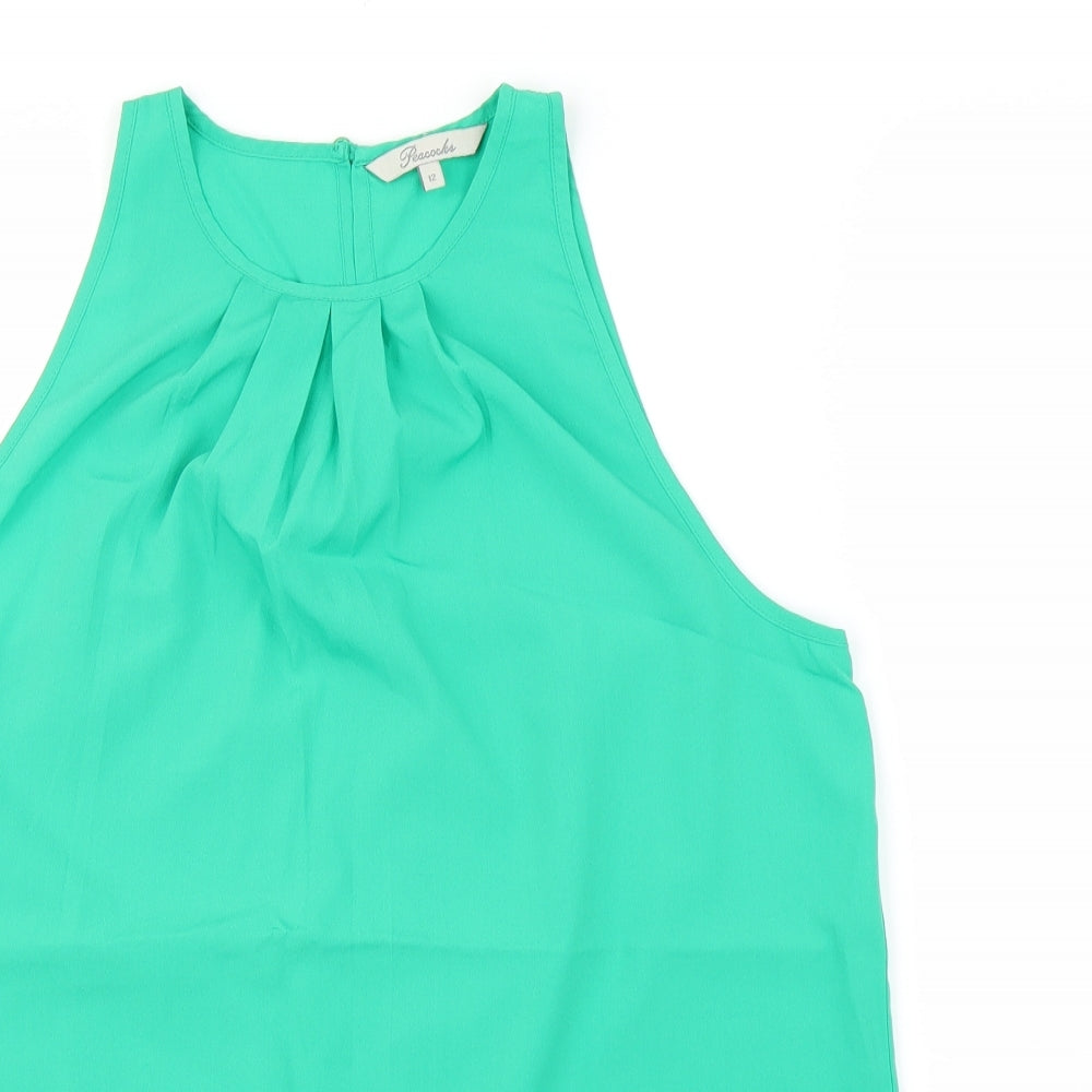 Peacocks Womens Green   Basic Blouse Size 12