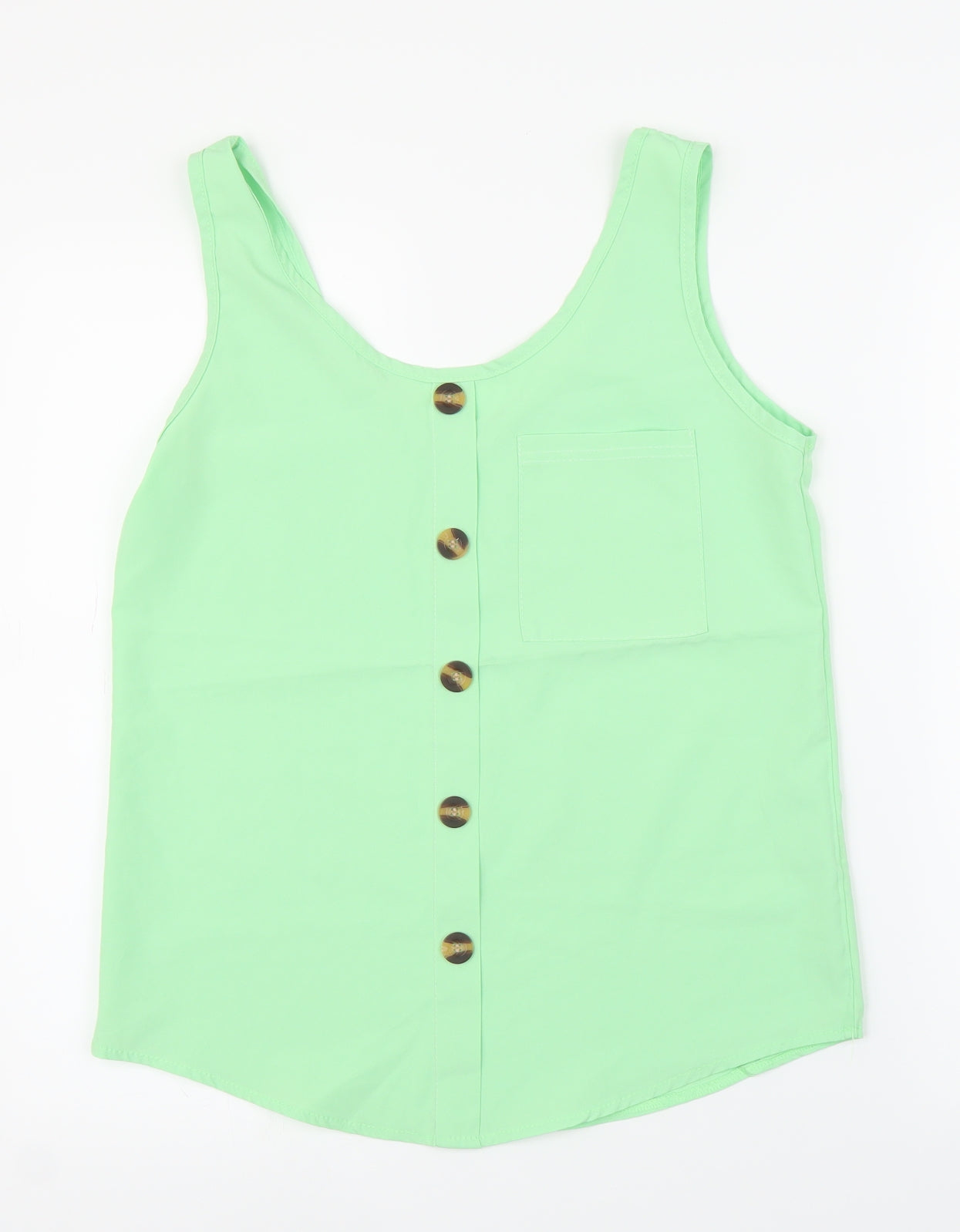 Preworn Womens Green   Basic Blouse Size M