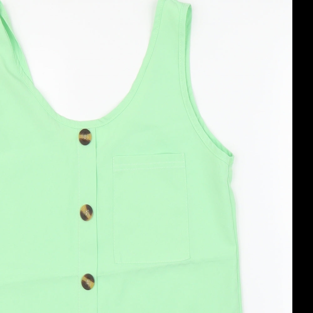Preworn Womens Green   Basic Blouse Size M