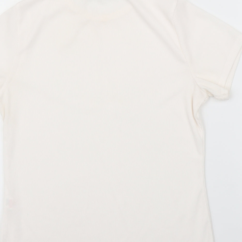 Boohoo Womens White   Basic T-Shirt Size 14