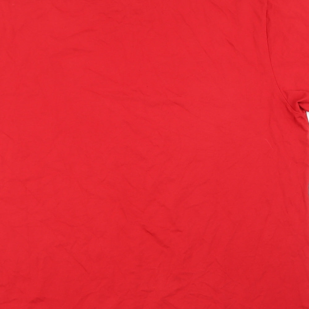 Ralph Laure Mens Red    T-Shirt Size L
