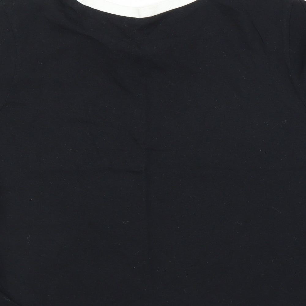 Boohoo Womens Black   Ringer T-Shirt Size 14