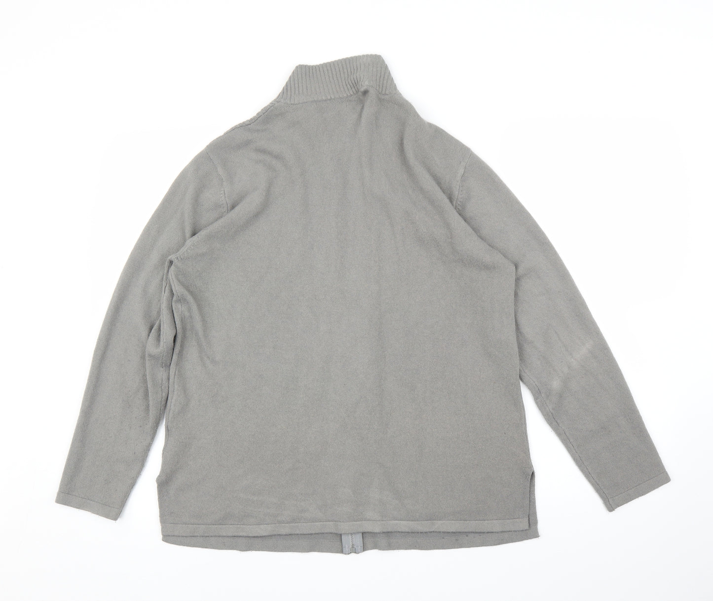 Eliane Womens Grey   Full Zip Jumper Size XL
