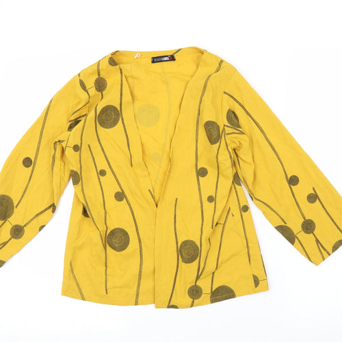 Black Label Womens Yellow   Cardigan Jumper Size S