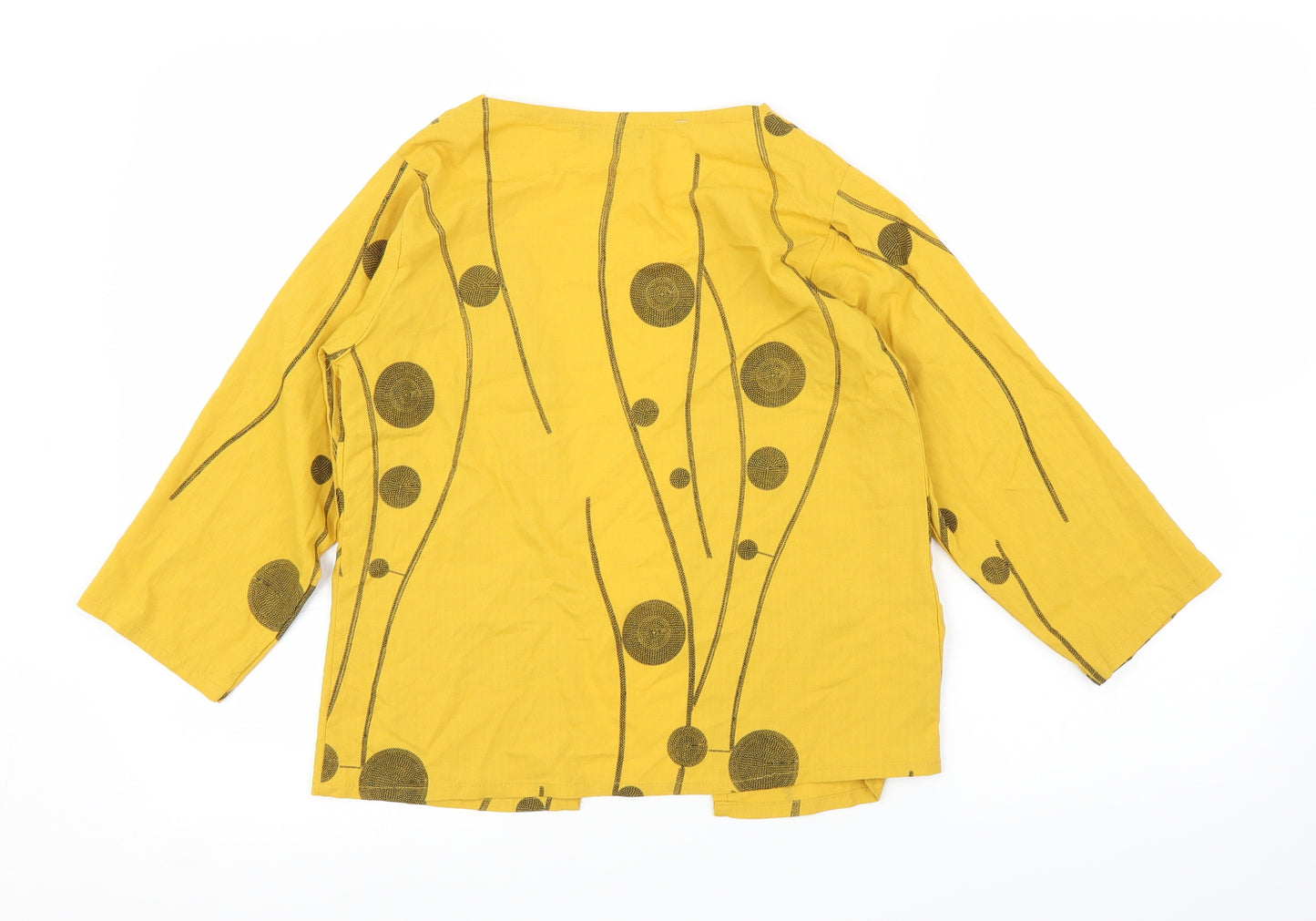 Black Label Womens Yellow   Cardigan Jumper Size S