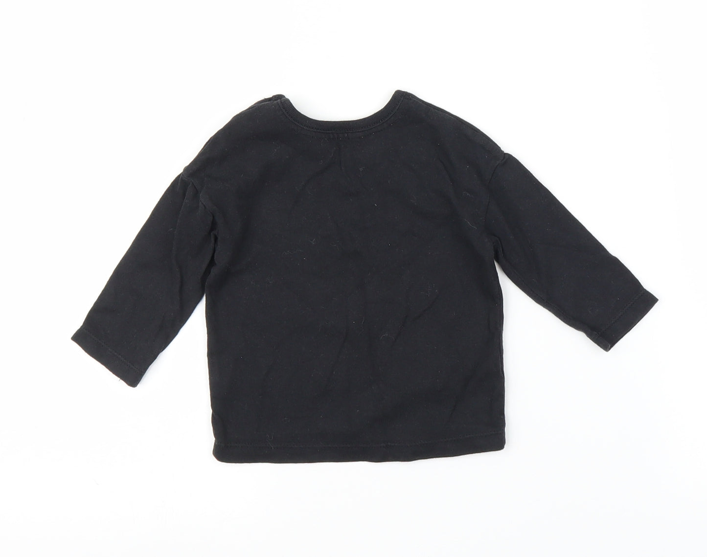 George Boys Black   Basic T-Shirt Size 3-6 Months  - Dinosaur
