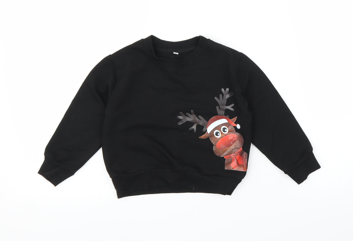 Preworn Baby Black   Pullover Jumper Size 18-24 Months  - Christmas