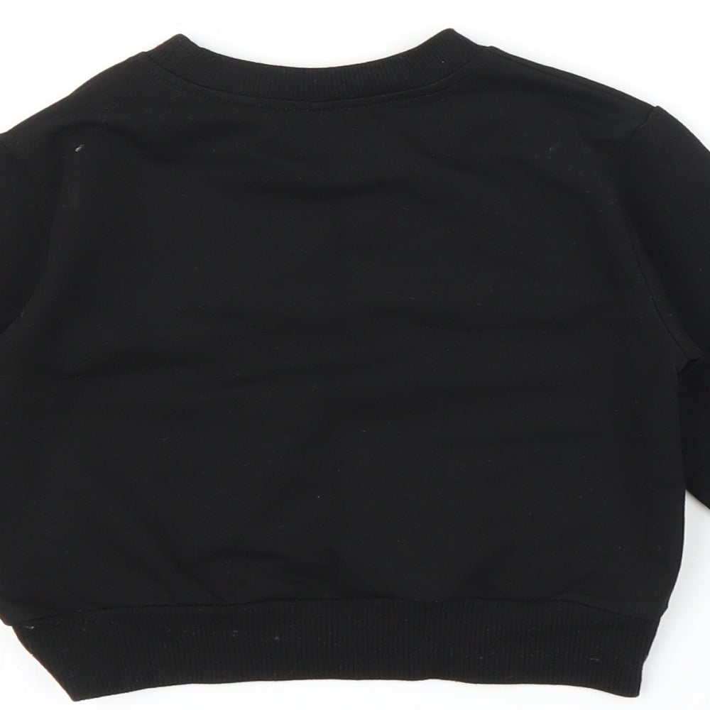 Preworn Baby Black   Pullover Jumper Size 18-24 Months  - Christmas