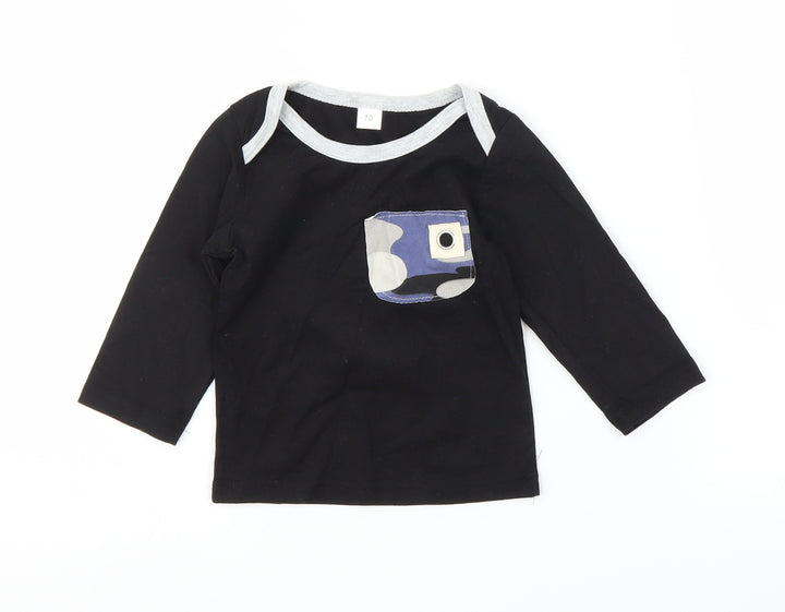 Preworn Baby Black   Basic T-Shirt Size 6-9 Months