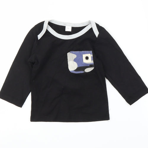Preworn Baby Black   Basic T-Shirt Size 6-9 Months