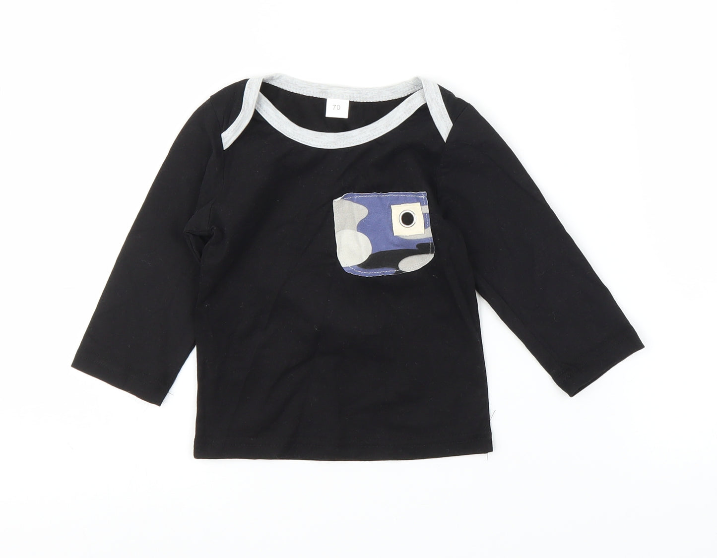 Preworn Baby Black   Basic T-Shirt Size 6-9 Months