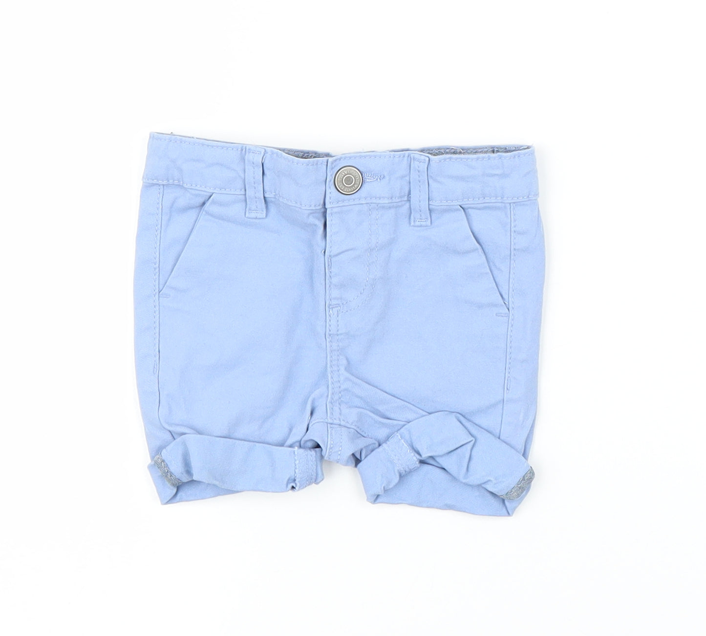 Primark Boys Blue  Damask Capri Trousers Size 3-6 Months  - Shorts