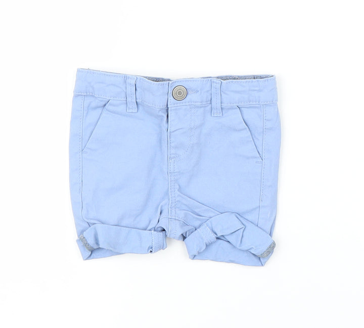 Primark Boys Blue  Damask Capri Trousers Size 3-6 Months  - Shorts
